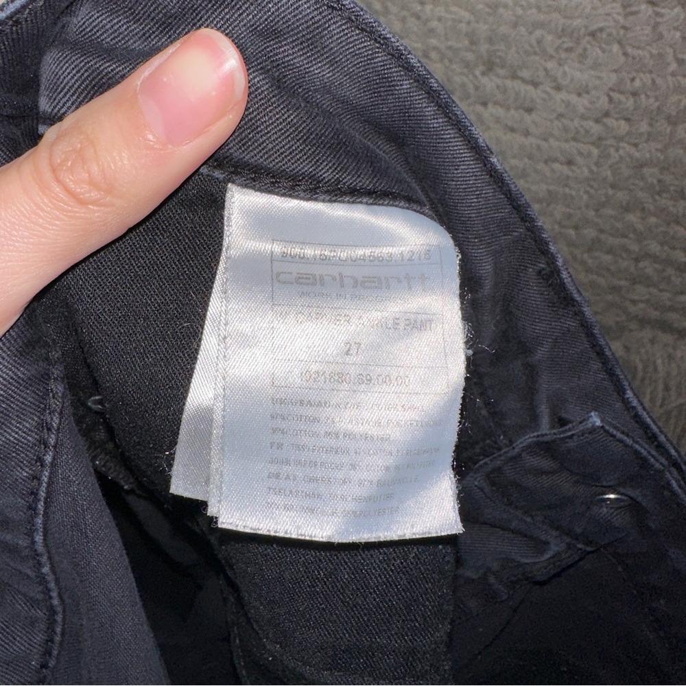 CARHARTT black Carver ankle pants 27 - Picture 6 of 9